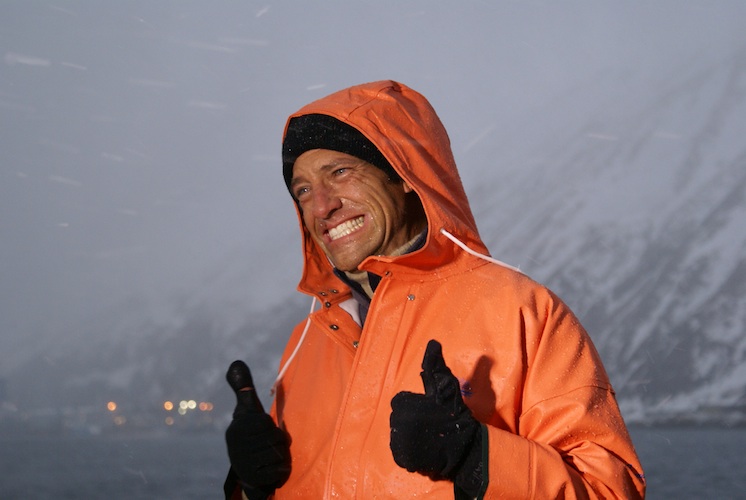 Mike Rowe braves the cold