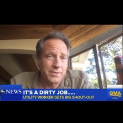 GMA - Mike Gives Utility Worker a Shout Out