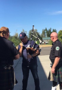 Mike Rowe bagpipes