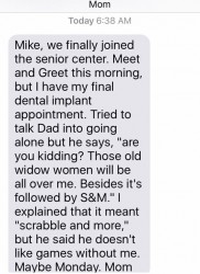 Texts From Mother: Senior Center S& M