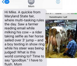 Texts From Mother: Multi-tasking at the State Fair