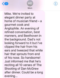 Texts From Mother: We're Invited to an Elegant Party